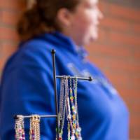 Display of jewelry during Student Small Business Market.